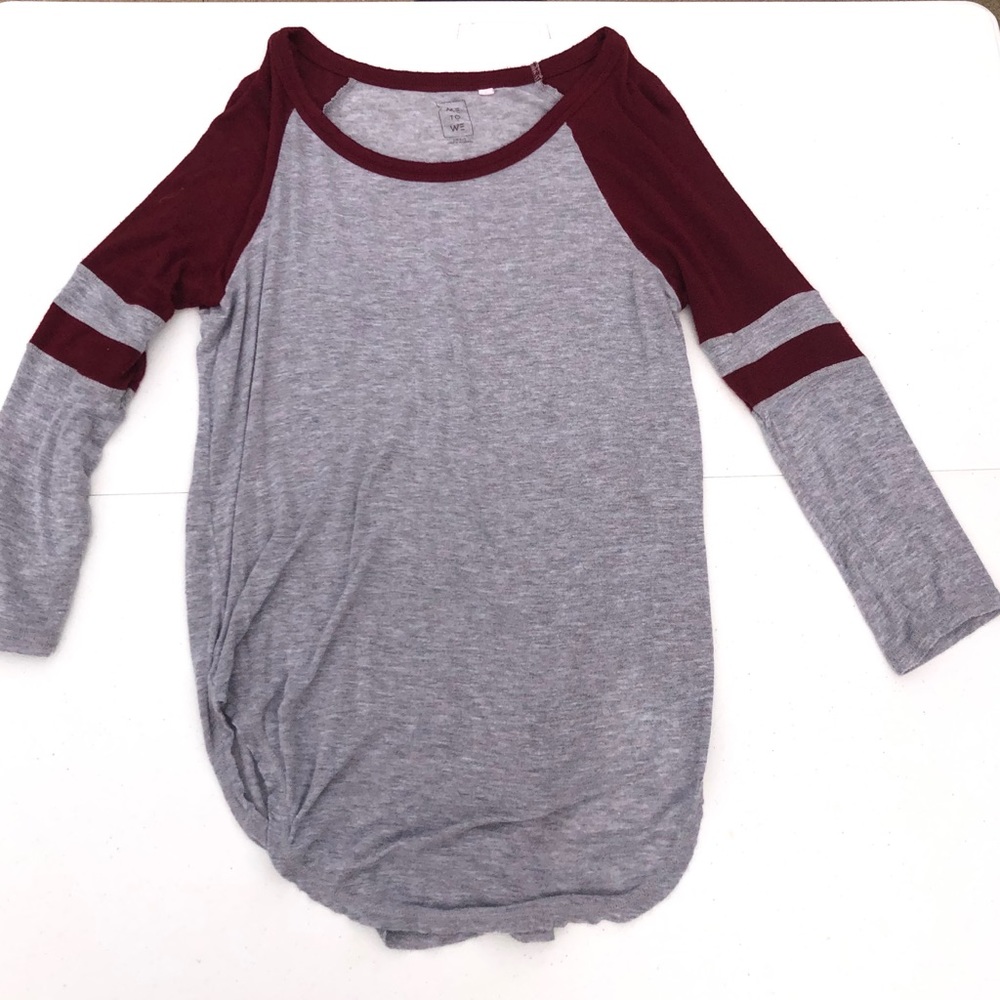 3/4 sleeve baseball tee